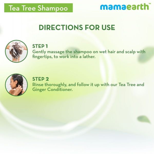 Mamaearth Tea Tree Anti Dandruff Shampoo, With Tea Tree & Ginger Oil, 250ml - Niram Global Private Limited