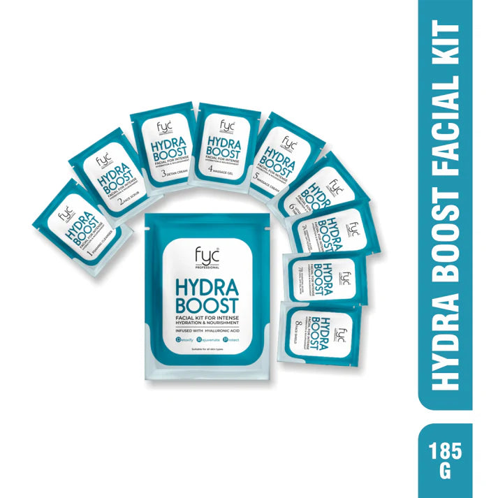 Fyc Professional HydraBoost Facial Kit Pouch 8 Step Facial Kit - Single Use (185gm) Fyc