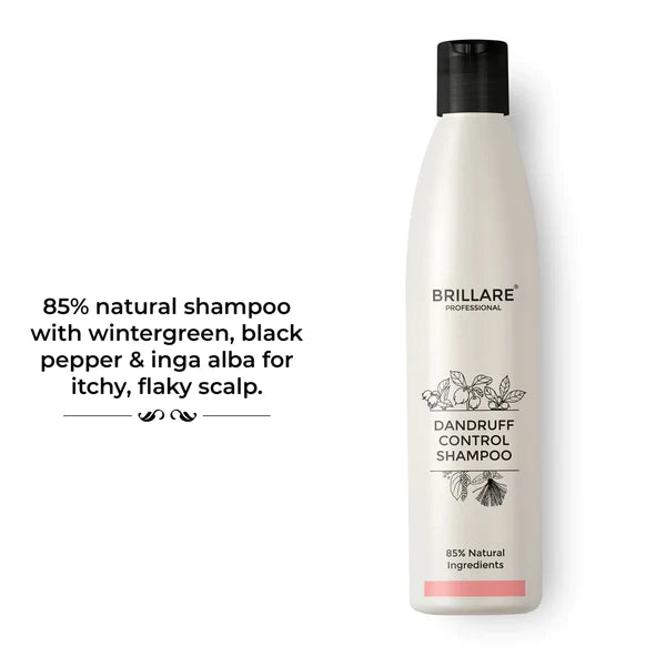 Brillare professional dandruff control shampoo 300ml -85% natural ingredients