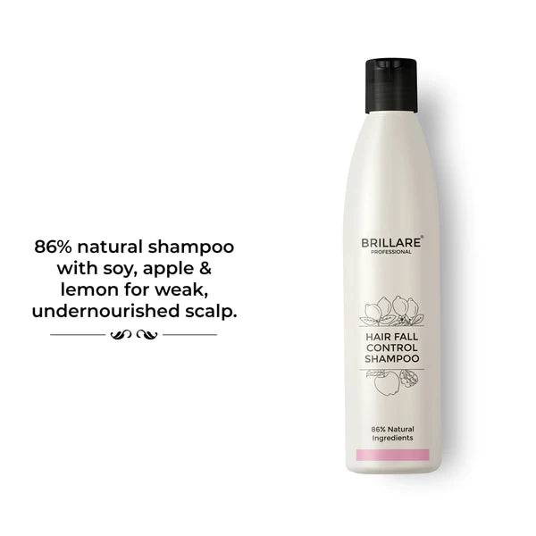 Brillare hair fall control shampoo 300ml - 86% natural ingredients