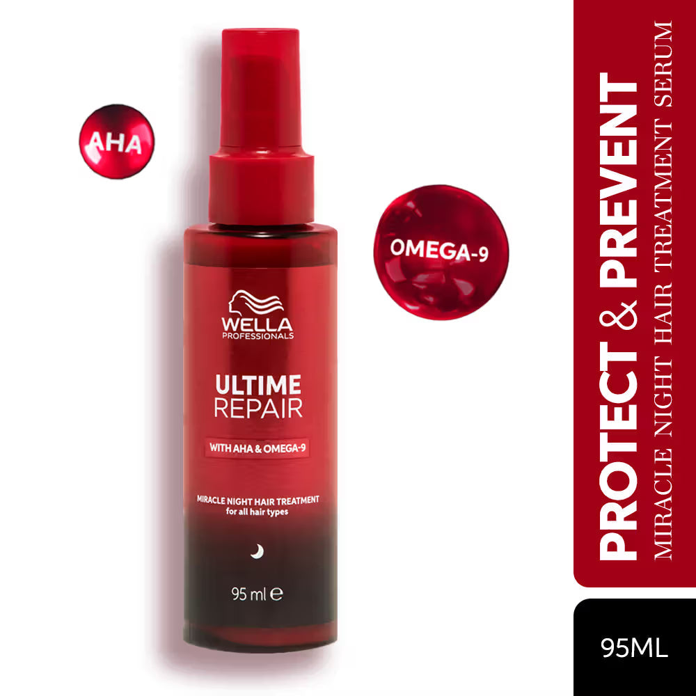 Wella Professionals Ultime Repair With AHA & Omega-9 Miracle Night Hair Treatment Serum (95ml) Wella Professionals