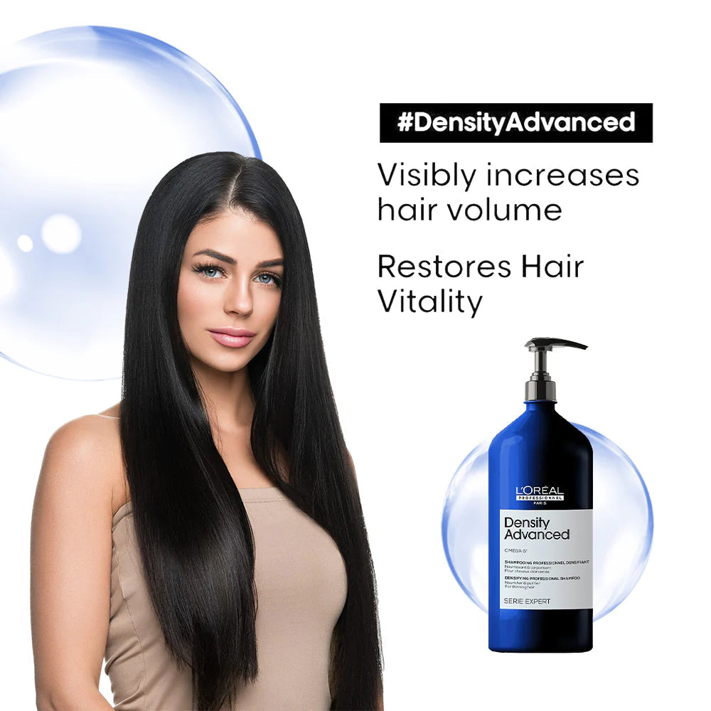 L'Oreal Professionnel Density Advanced Shampoo for Thinning Hair Visibly Increases Volume (1500ml) Loreal Professional