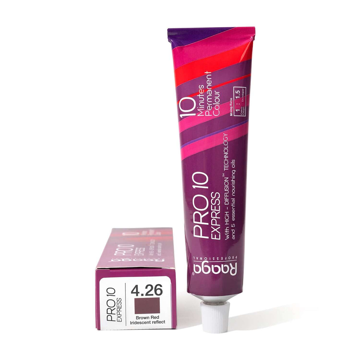 Raaga Pro 10 Express Hair Colour Brown Red 4.26 | 10-Min Dye Raaga Professional