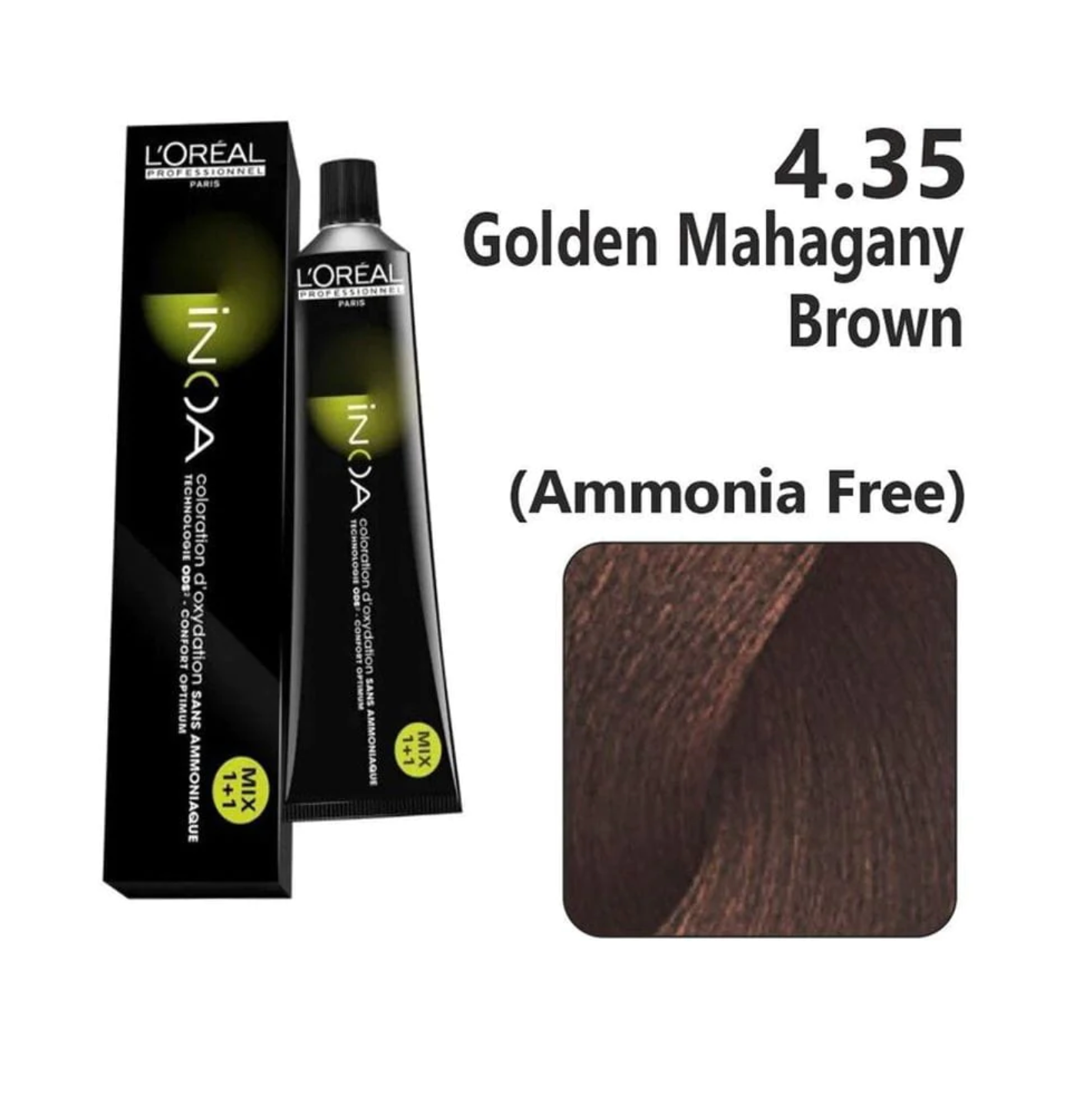 Loreal Professionnel INOA Hair Color - 4.35 Golden Mahogany Brown (60g)