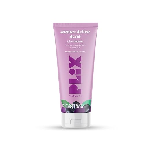 PLIX – The Plant Fix 0.5% Salicylic Acid Jamun Face Wash | Acne & Oil Control Cleanser Gel for Breakouts | For Oily & Acne-Prone Skin | Men & Women | 100ml PLIX