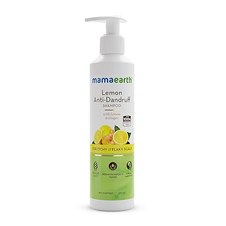 Mamaearth Lemon Anti-Dandruff Shampoo with Lemon & Ginger for Itchy & Flaky Scalp – 250 ml