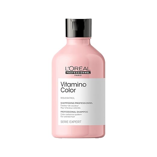 L'Oreal Vitamino Color shampoo bottle on a white background