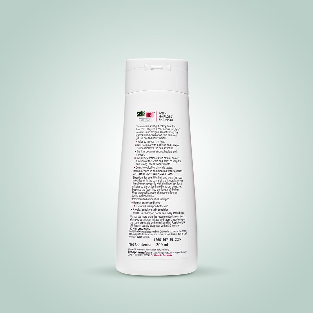 Sebamed Anti Hairloss Shampoo 200 ml | pH 5.5 for Stronger Hair Sebamed
