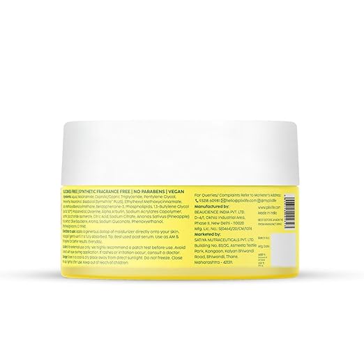 PLIX – Pineapple Skin Depigmentation Face Cream | Alpha Arbutin & SymWhite Plus | Dark Spot Corrector, Tan Removal & Even-Toned Radiance | Unisex | 50g PLIX