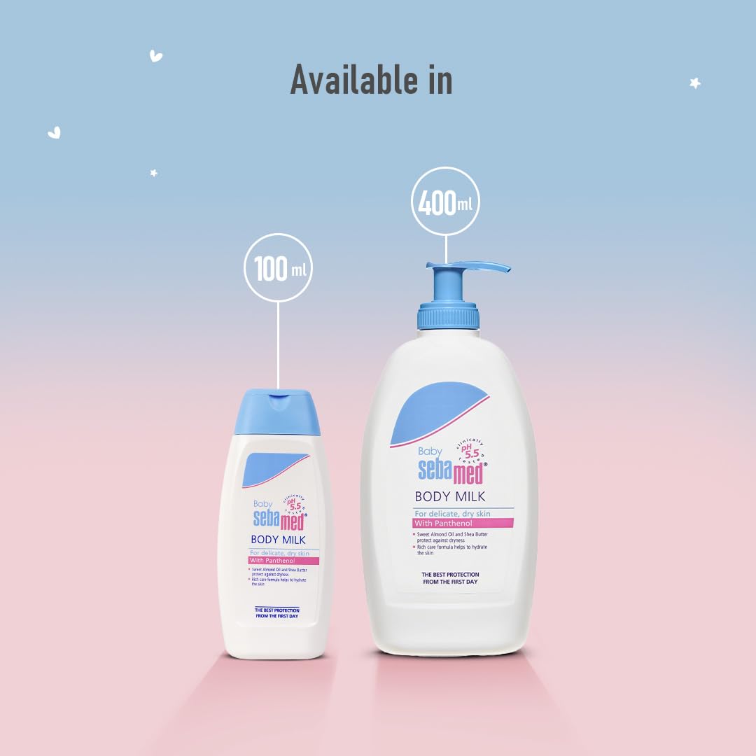 Sebamed Baby Body Milk Lotion 100 ml | pH 5.5 for Dry Baby Skin