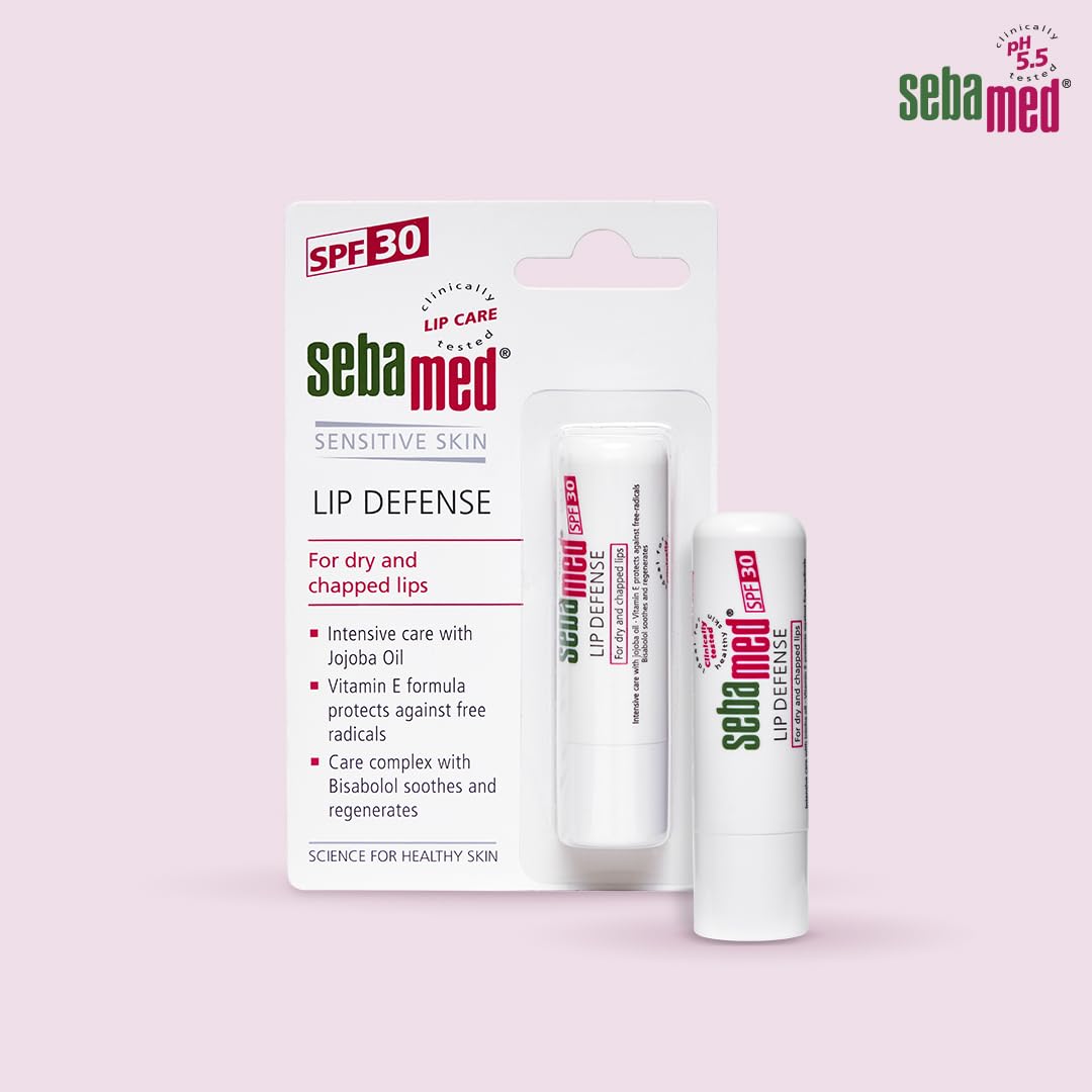Sebamed Lip Defense White 4.8 g | SPF 30 Lip Balm for Dry Lips Sebamed