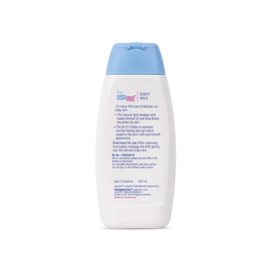 Sebamed Baby Body Milk Lotion 100 ml | pH 5.5 for Dry Baby Skin