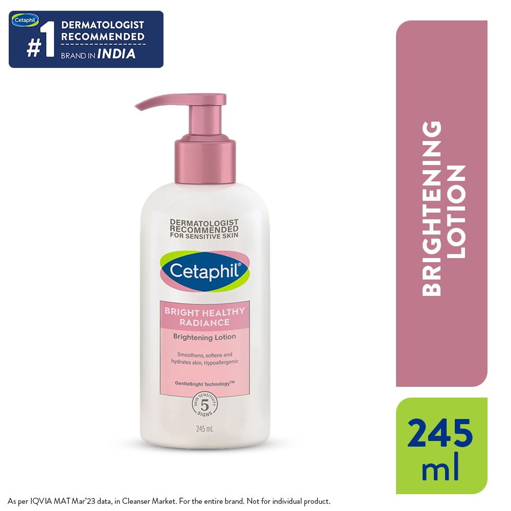 Cetaphil Bright Healthy Radiance Brightness Lotion 245ml, Dermatologist Tested, Niacinamide & Sea Daffodil, Dark Spot Reduction, Even Skin Tone cetaphil