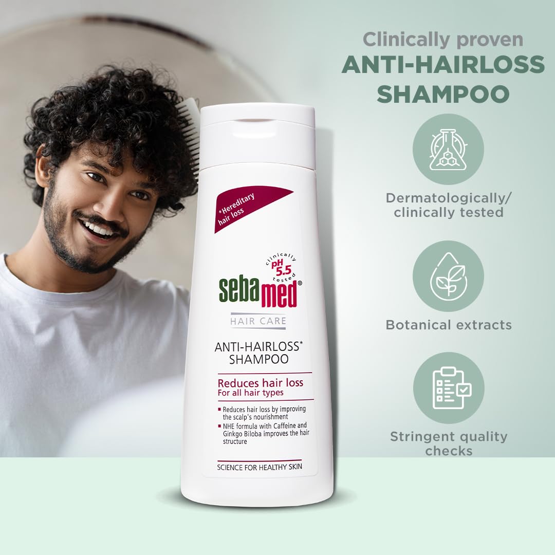 Sebamed Anti Hairloss Shampoo 200 ml | pH 5.5 for Stronger Hair Sebamed