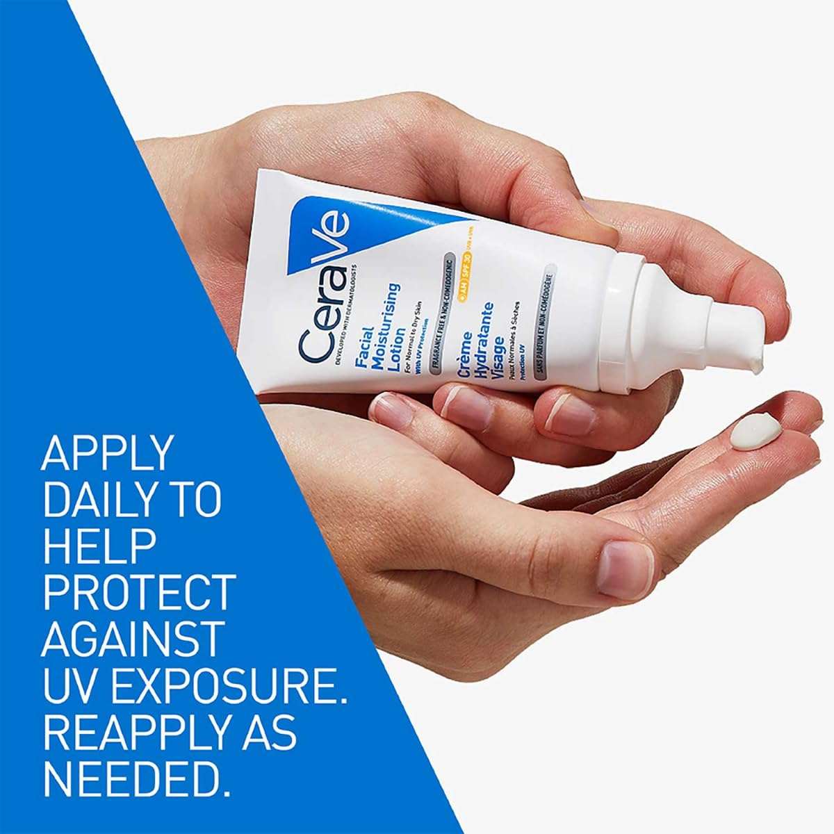 CeraVe AM Facial Moisturizing Lotion With Sunscreen SPF 30 UVB + UVA, Dermatologist Recommended Day Cream (50gm) CeraVe