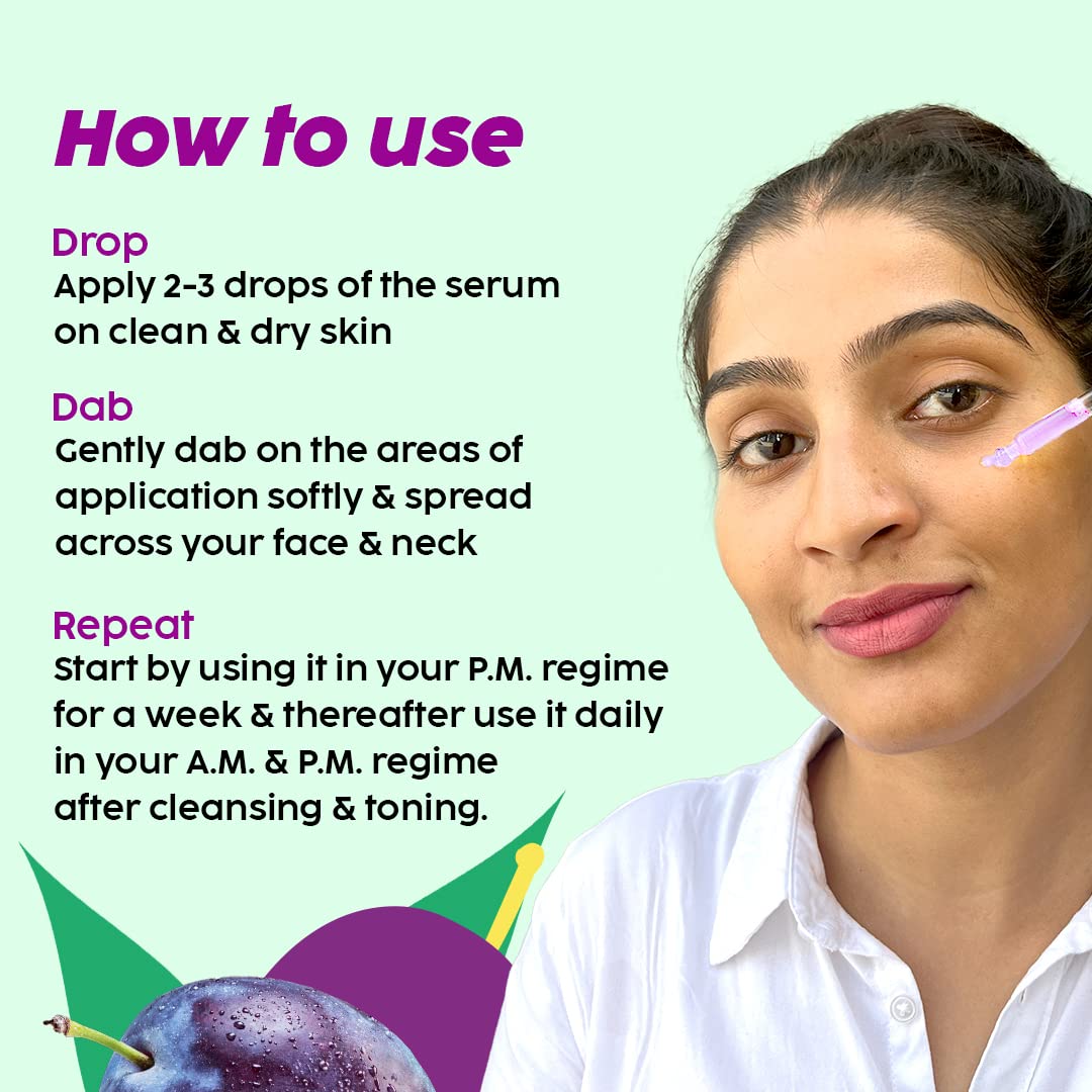 PLIX – 2% Salicylic Acid Jamun Acne Control Dewy Serum | Reduces Active Acne, Dark Spots & Breakouts | With Caffeine | 30ml PLIX