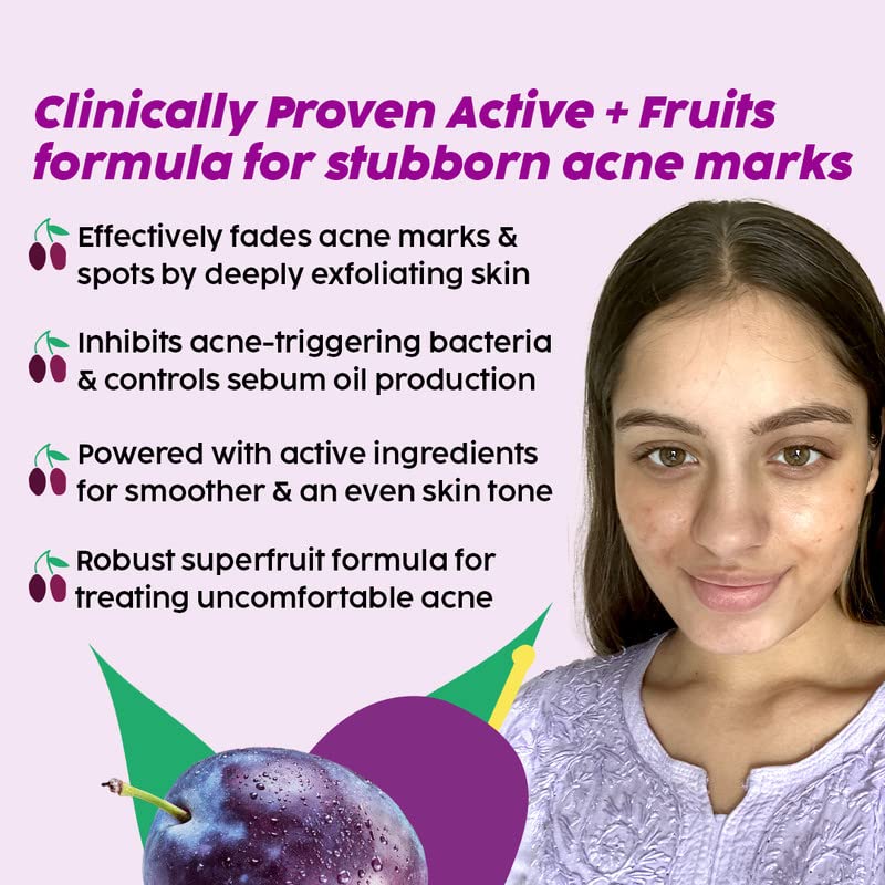 PLIX – The Plant Fix 10% Niacinamide Jamun Face Serum | 1% Zinc & Witch Hazel | Controls Oil, Reduces Acne Marks & Blemishes | For Acne-Prone Skin | 30ml PLIX