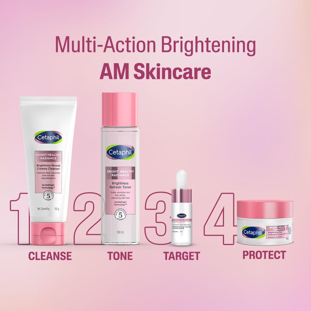 Cetaphil Bright Healthy Radiance Perfecting Serum (10 ml) -with Antioxidant C + Advanced Peptide — 7× Power for Radiant Sensitive Skin cetaphil