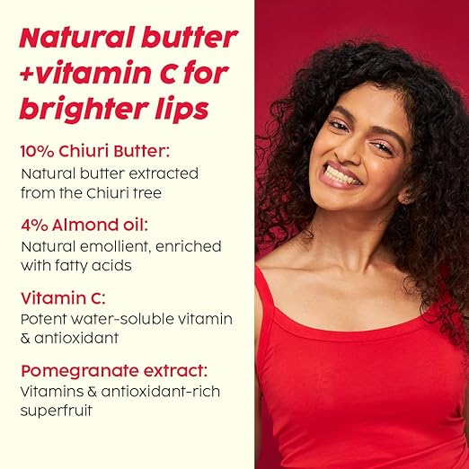 PLIX – The Plant Fix Pomegranate Plump Lips Puddin' Mask | Lightens Dark Lips & Hydrates | With Chiuri Butter & Vitamin C | For Soft, Smooth & Plump Lips | 15g | Red PLIX