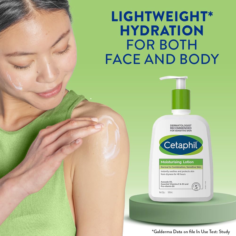 Cetaphil Moisturising Lotion for Face & Body, Normal to dry skin,500 ml cetaphil