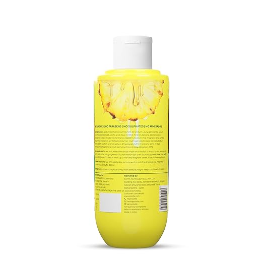 PLIX – Pineapple 5% Lactic Acid Exfoliating Body Wash | Smoothes Dry, Rough & Strawberry Skin | Paraben-Free Shower Gel | For All Skin Types | 236ml PLIX