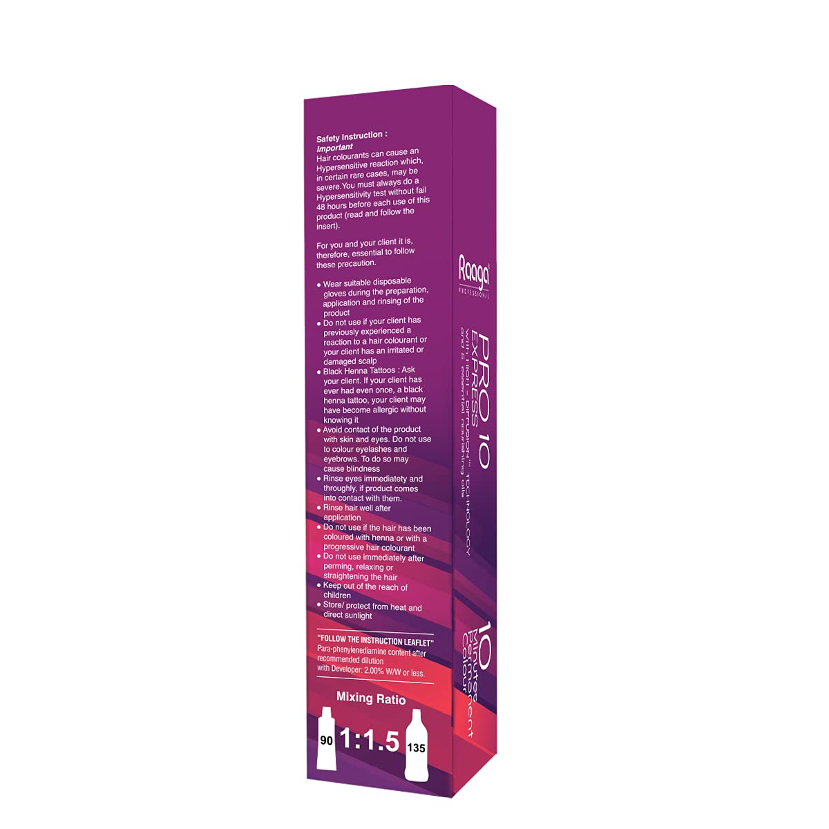 Raaga Pro 10 Express Hair Color Blonde 7 | 10-Minute Permanent Dye Raaga Professional