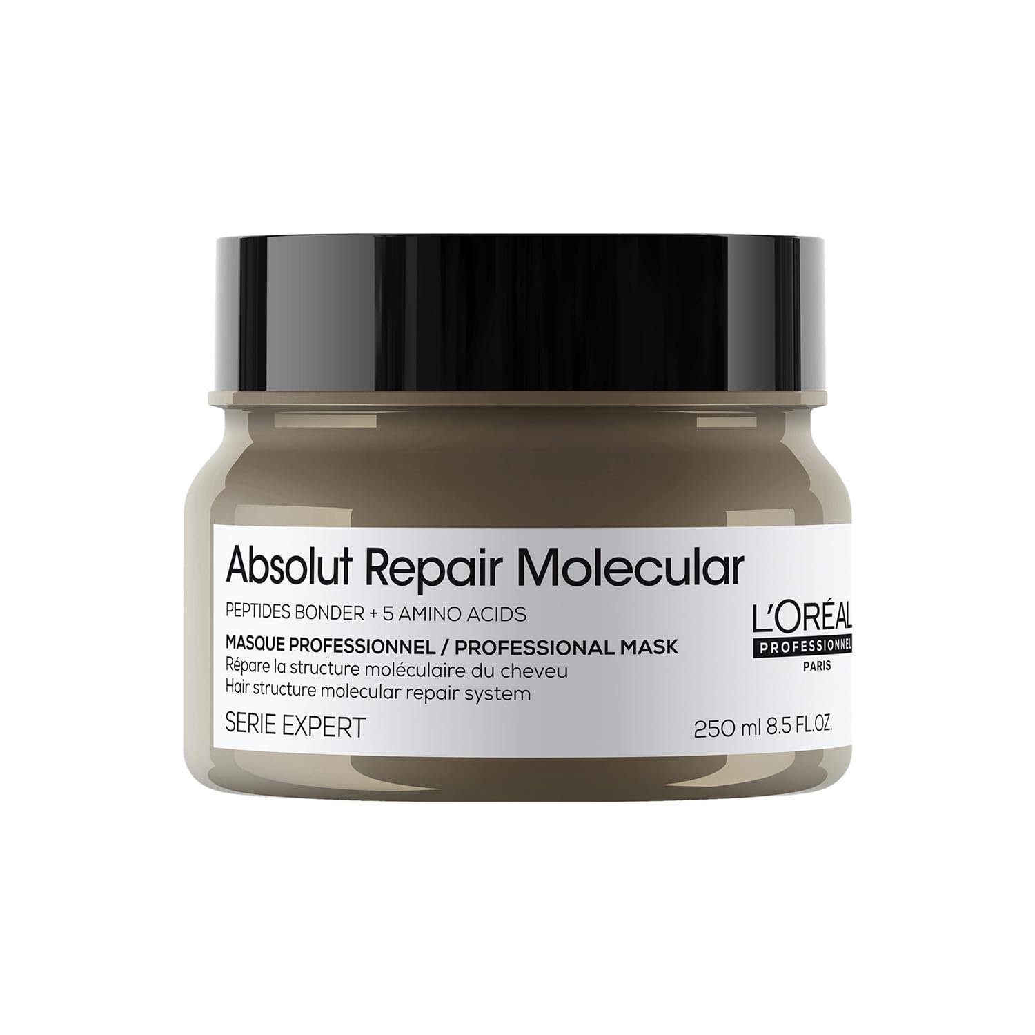 L'Oreal Absolut Repair Molecular mask jar on a white background