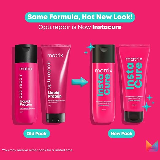 Matrix Insta Cure Liquid Protein Shampoo & Conditioner Combo (200ml + 100ml) Matrix