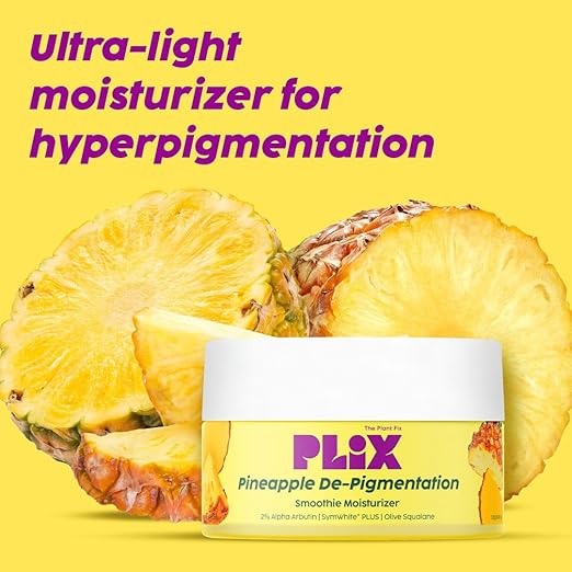 PLIX – Pineapple Skin Depigmentation Face Cream | Alpha Arbutin & SymWhite Plus | Dark Spot Corrector, Tan Removal & Even-Toned Radiance | Unisex | 50g PLIX