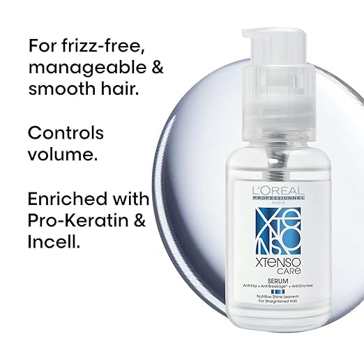 L'Oreal Xtenso Care serum bottle with text on a white background