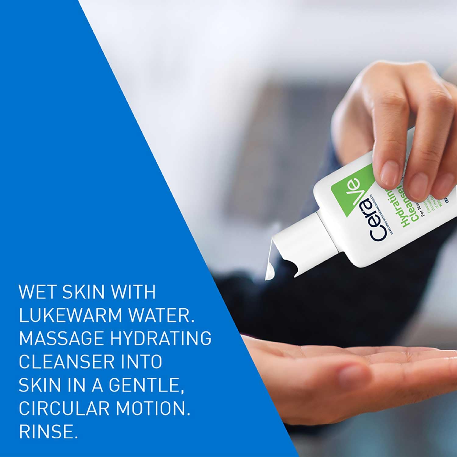 CeraVe Hydrating Cleanser Non-Foaming Face Wash for Dry Skin with Ceramides & Hyaluronic Acid – 88ml CeraVe