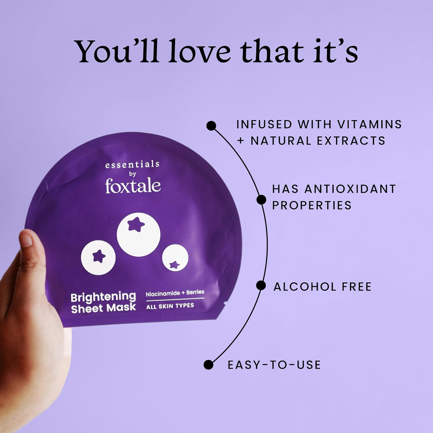 Foxtale Brightening Sheet Mask with Niacinamide Foxtale