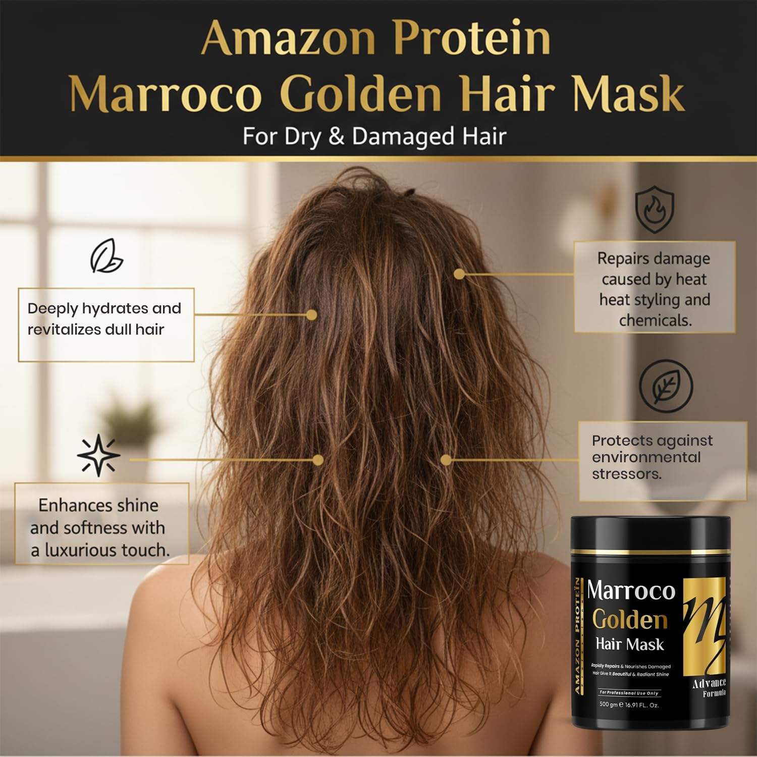 Floractive Profissional Marroco Golden Plus Mask (500 G) floractive professional