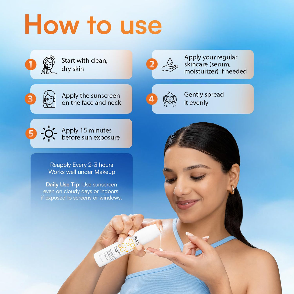 Raaga Sunscreen Lotion SPF 50 | UV Protection Sunblock Raaga Professional