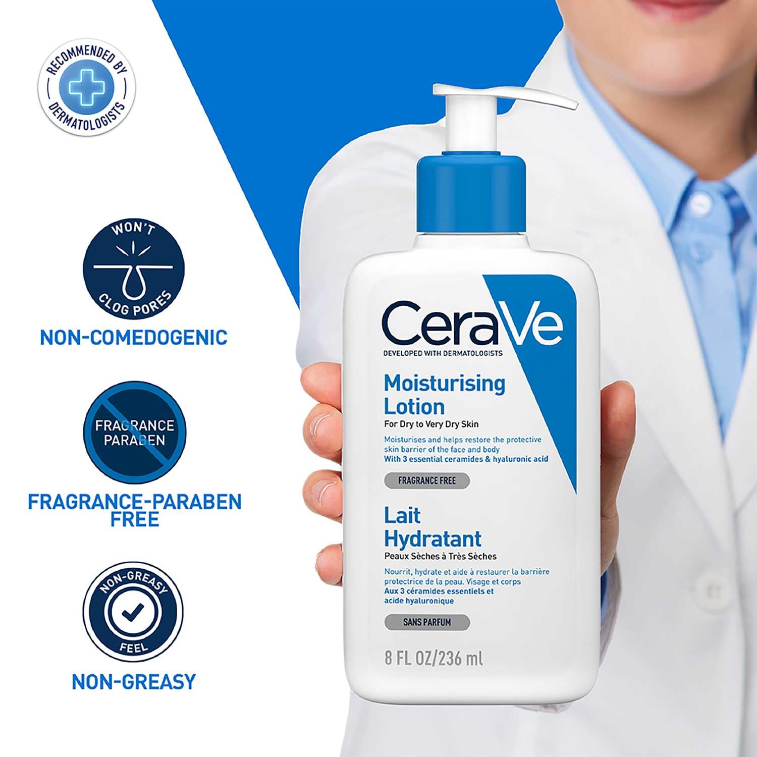 CeraVe Moisturizing Lotion For Dry To Very Dry Skin With Ceramides & Hyaluronic Acid – 236ml Niram Global Private Limited