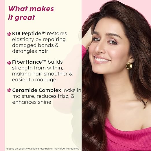 PLIX – The Plant Fix Hibiscus Bond Repair Leave-In Hair Mask | With SH Oligopeptide-78 & FiberHance™ | Repairs Damage, Reduces Frizz & Strengthens Hair | Vegan & Sulfate-Free | 50g PLIX