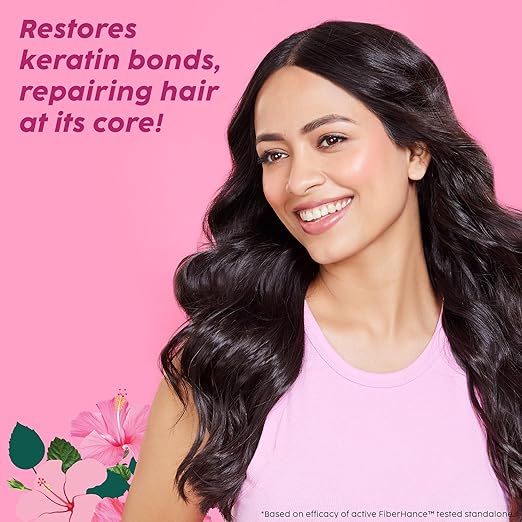 PLIX The Plant Fix Hibiscus Bond Repair Advanced Shampoo – 200ml | Restores Damaged & Frizzy Hair | Strengthens Molecular Structure with Fiberhance & Hibiscus Extract | For Men & Women PLIX