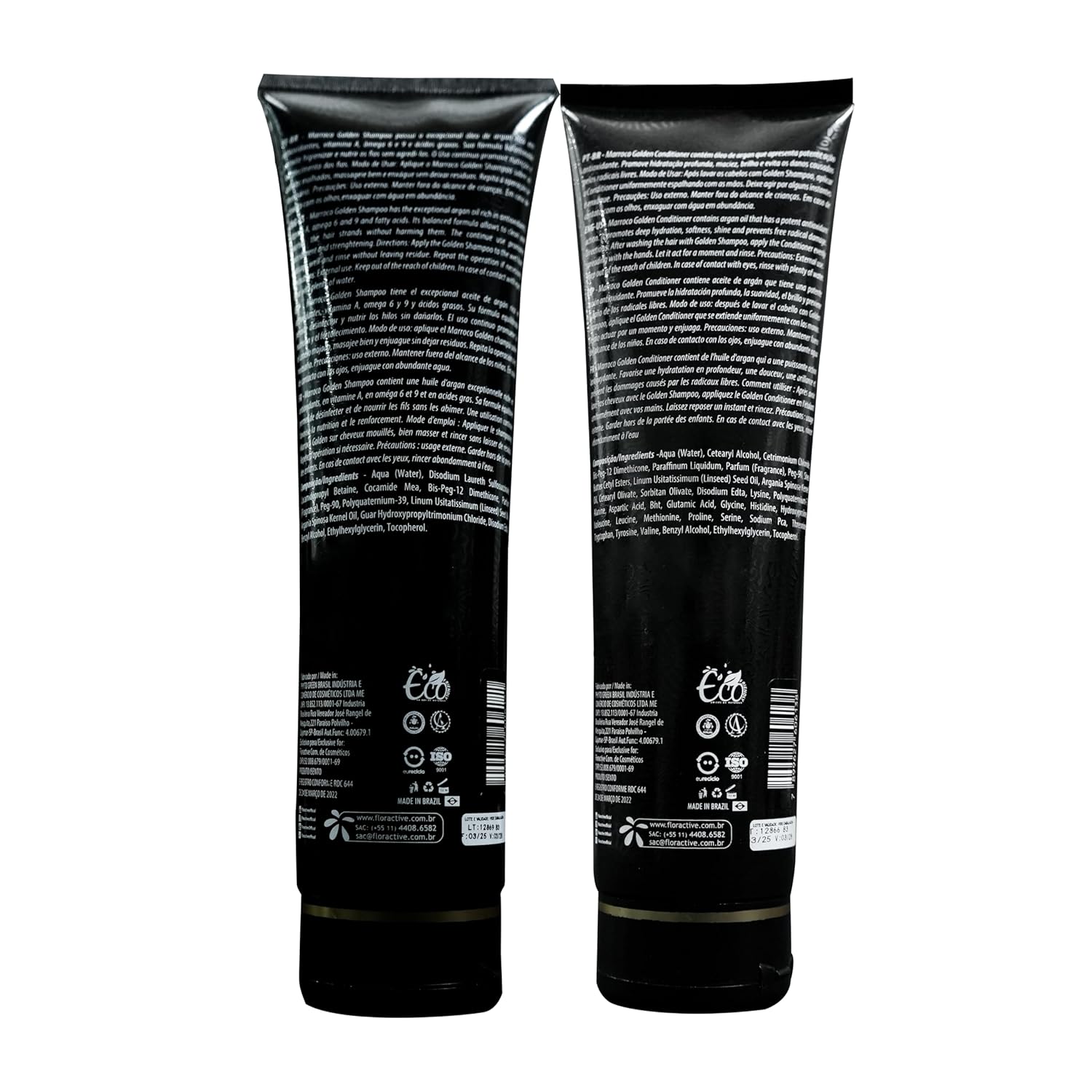 Floractive Profissional Marroco Golden Plus Shampoo + Conditioner (300ml+300ml) floractive professional