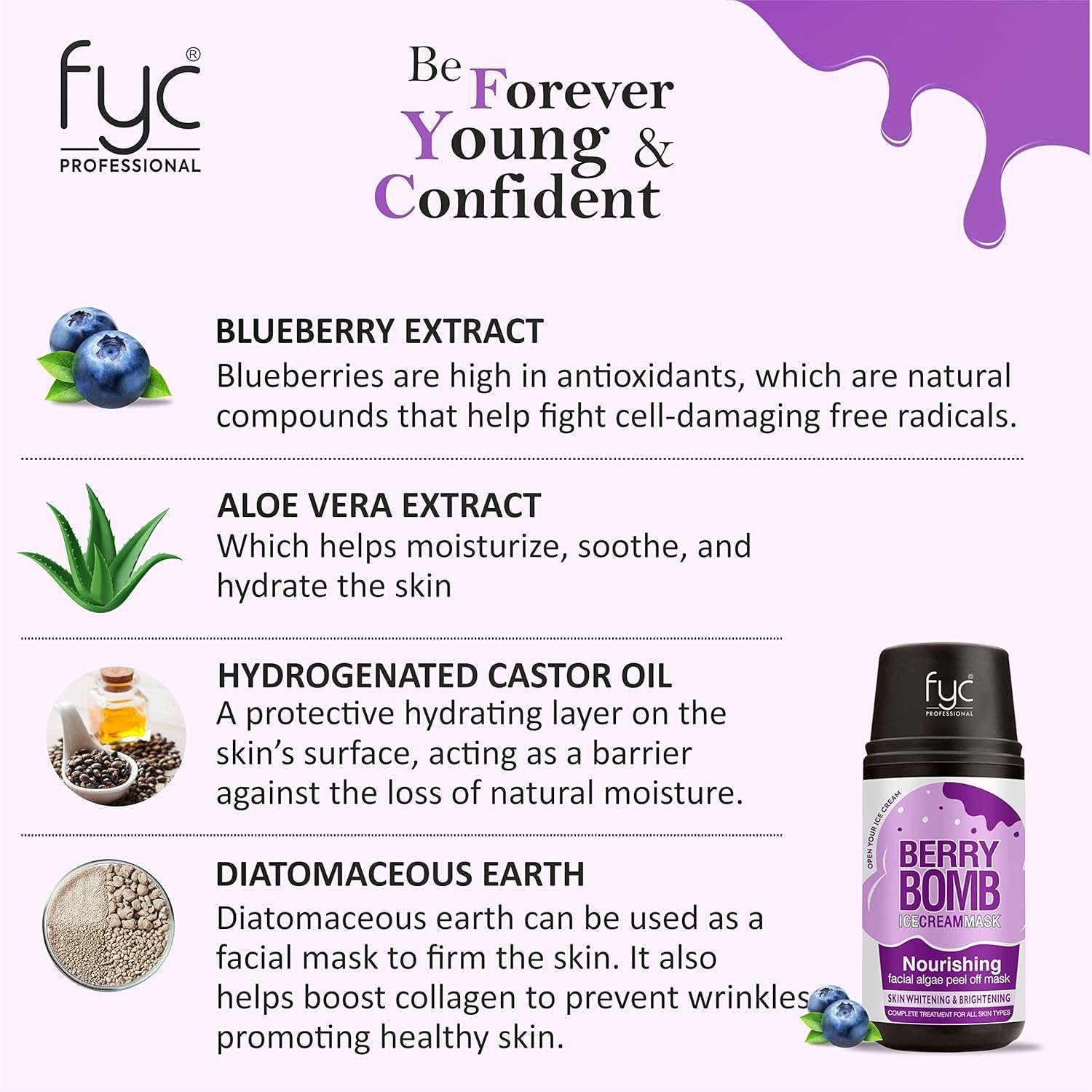 Fyc Professional Berry Bomb Ice Cream Mask Toe-Tally Nourishing Manicure & Pedicure Kit (8 Steps) Fyc