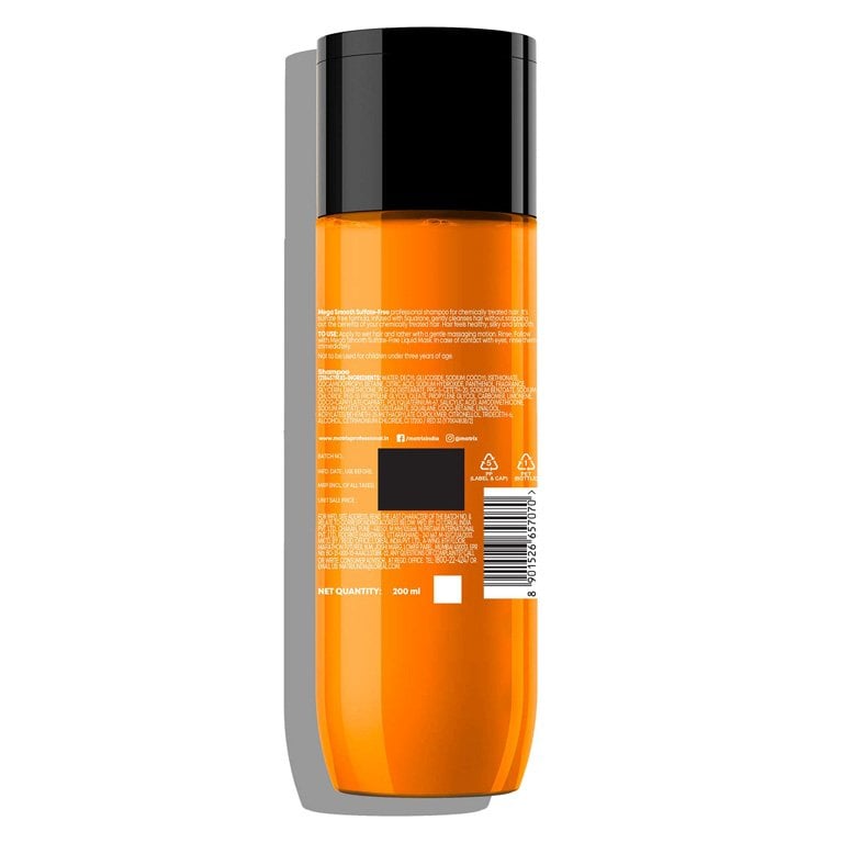 Matrix Mega Smooth Sulfate-Free Shampoo 200ml pack shot