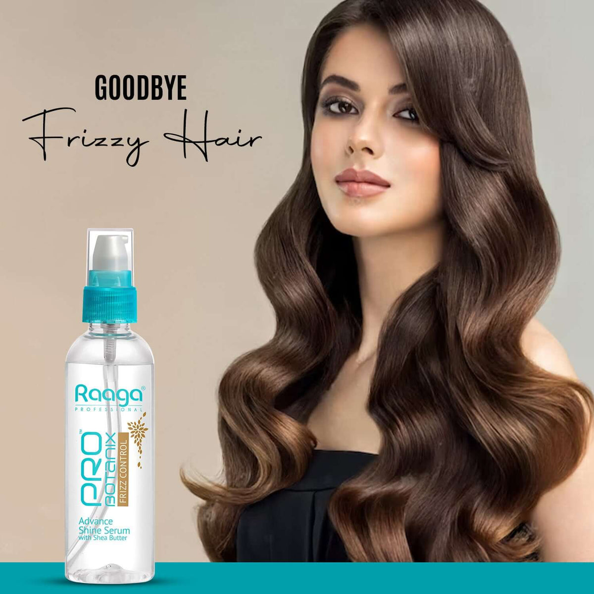 Raaga Pro Botanix Frizz Control Hair Serum 100 ml | Shea Butter Raaga Professional