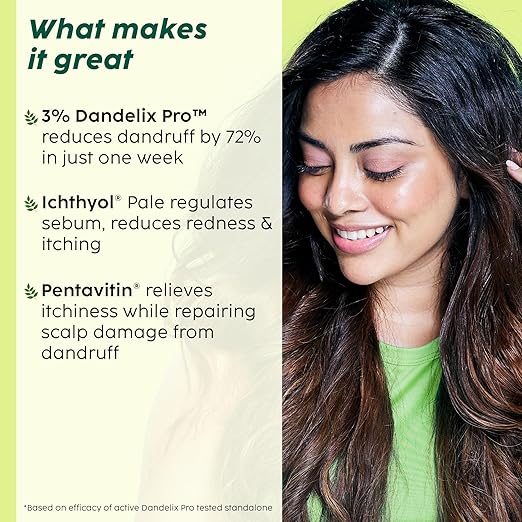 PLIX – The Plant Fix Neem Anti-Dandruff Advanced Serum | 3% Dandelix Pro™ & Ichthyol® Pale | Quick Absorbing, Non-Greasy & Lightweight Formula | 50ml PLIX