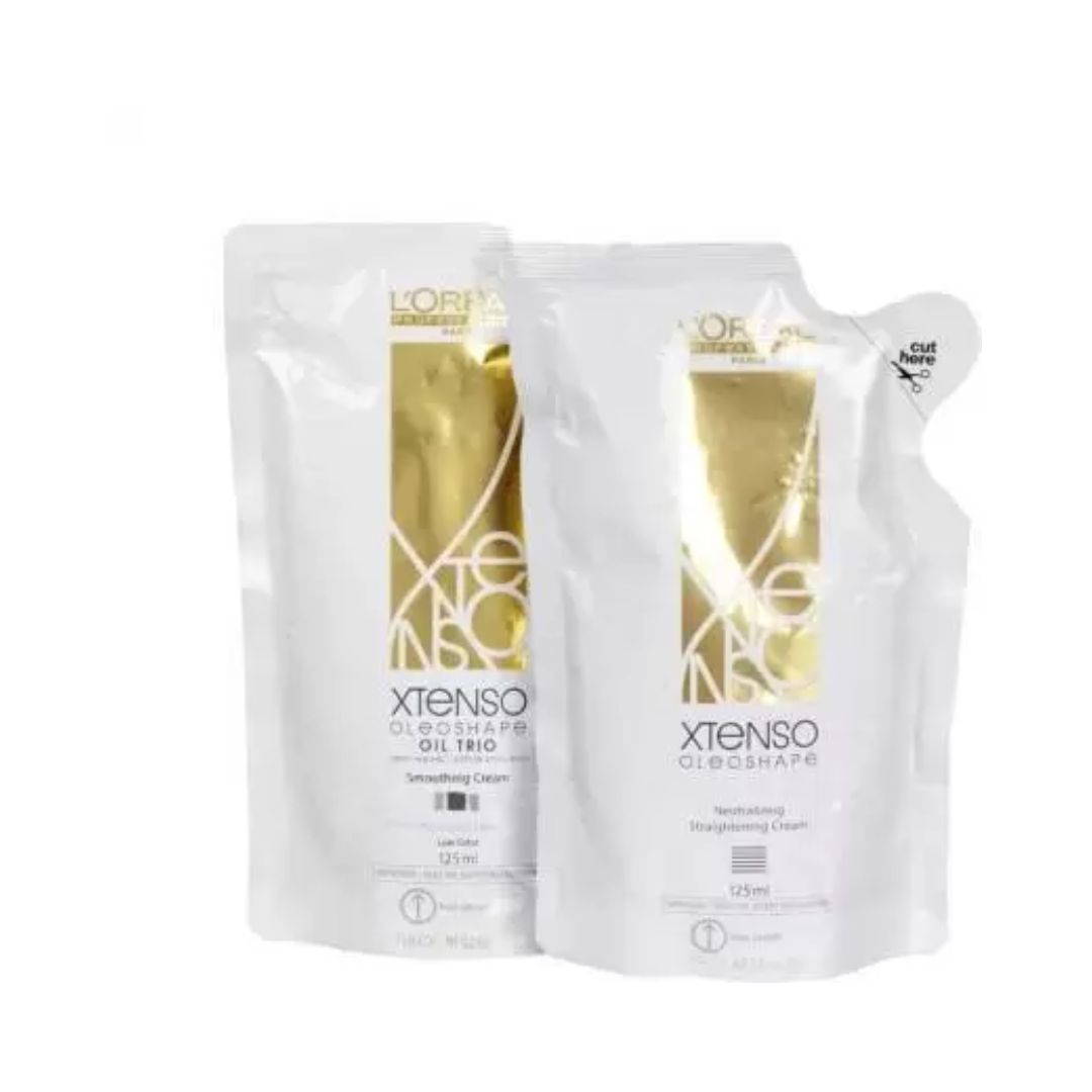 L'Oréal Paris X-Tenso Oleoshape Oil Trio Smoothing Cream 125ML + Neutralizing Straightening Cream 125ml  (250 ml)