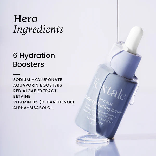Foxtale daily hydrating serum hyaluronic acid + a-bisabolol 30ml all skin types