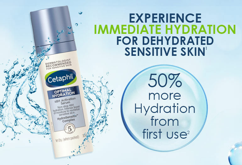 Cetaphil Optimal Hydration Activation Serum With Hyaluronic Acid + Vitamin E For Dehydrated Skin (30ml)