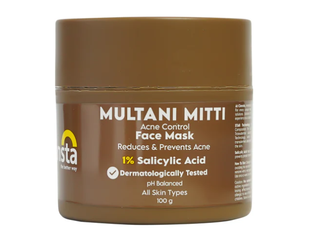 Clensta multani mitti acne control face mask 100g