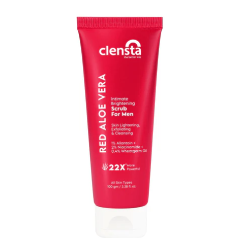 Clensta red aloe vera intimate brightening scrub for men 100ml