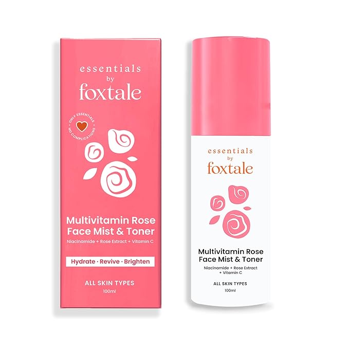 Foxtale multivitamin rose face mist & toner Niacinamide +Rose extract+vitamin c- Hydate .revive.brighten 100ml all skin types