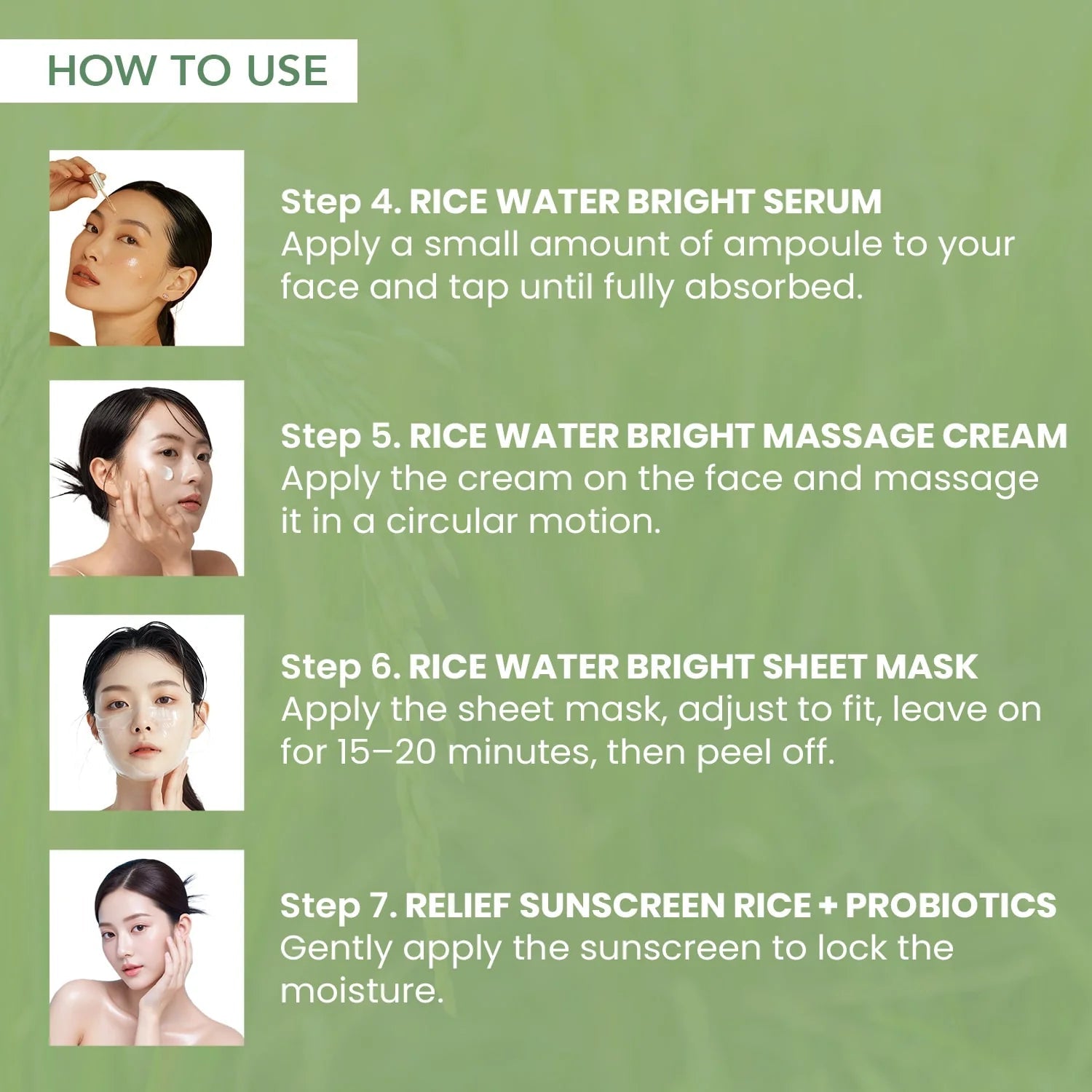 O3+ Mijoo Korea Glass Glow Facial Kit with Rice Water & Probiotics for Radiance - All Skin Types (7 Steps) O3+