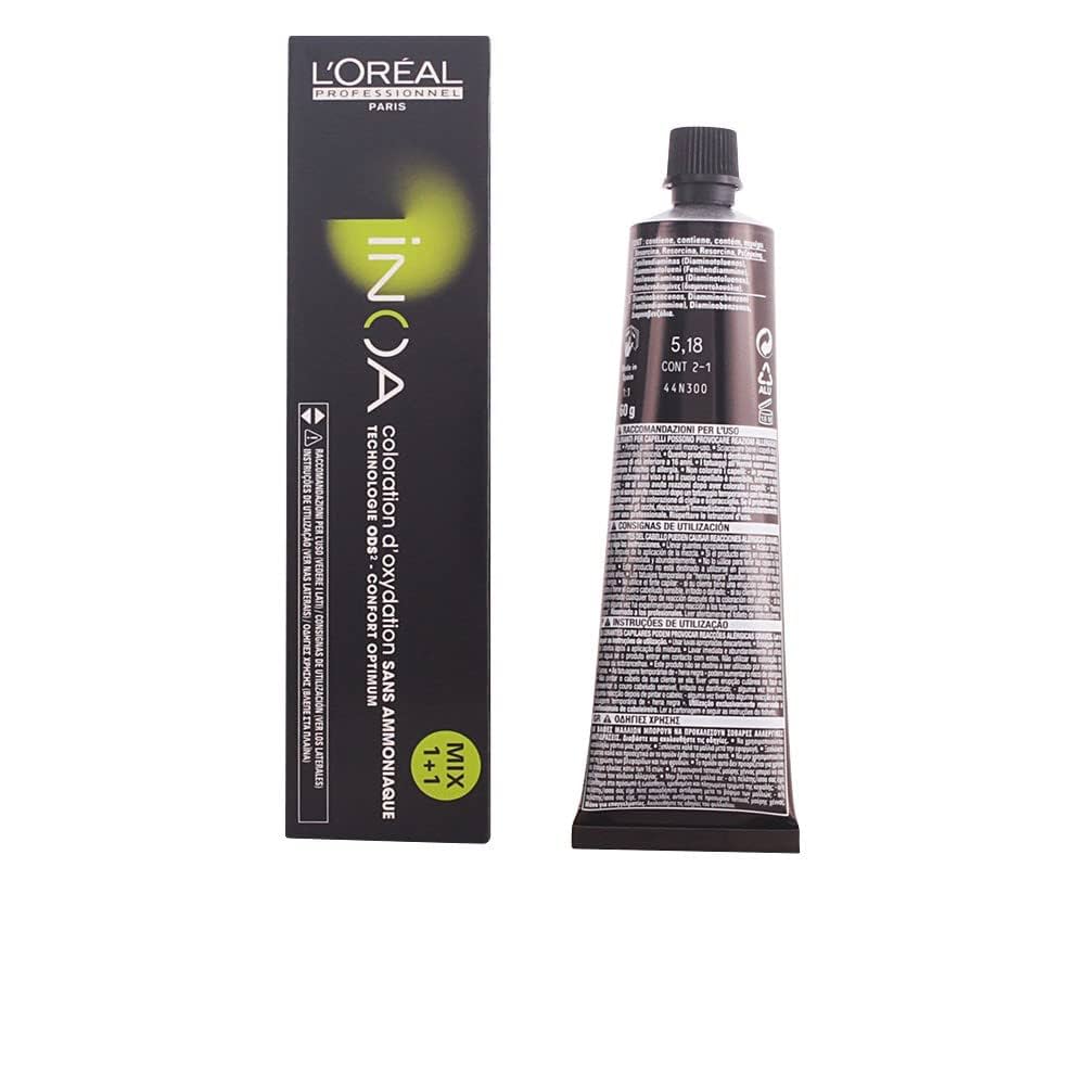 INOA 5 18 Ammonia Free Hair Colour Light Ash Mocha Brown INOA 5 18 Ammonia Free Hair Colour Light Ash Mocha Brown